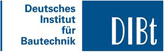 Logo of the Deutsches Institut für Bautechnik (DIBt), featuring the institute's name in German on the left and the acronym DIBt in a blue rectangle on the right.