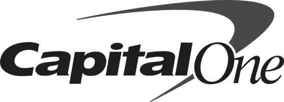 Capital One logo with text "Capital One" and a curved swoosh design above and beside the text.