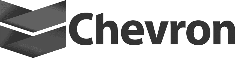 The image shows Chevron's logo, consisting of a stylized, double-chevron symbol to the left of the word "Chevron" in black letters.
