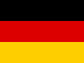 The image shows the national flag of Germany, consisting of three horizontal stripes in black, red, and gold from top to bottom.