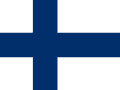 The flag of Finland features a blue Nordic cross on a white background.
