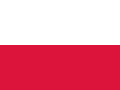 The image shows the national flag of Poland, which consists of two horizontal stripes: the top stripe is white, and the bottom stripe is red.